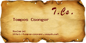 Tompos Csongor névjegykártya